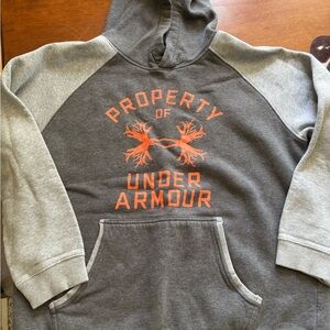 Under Armour Grey and Orange hoodie